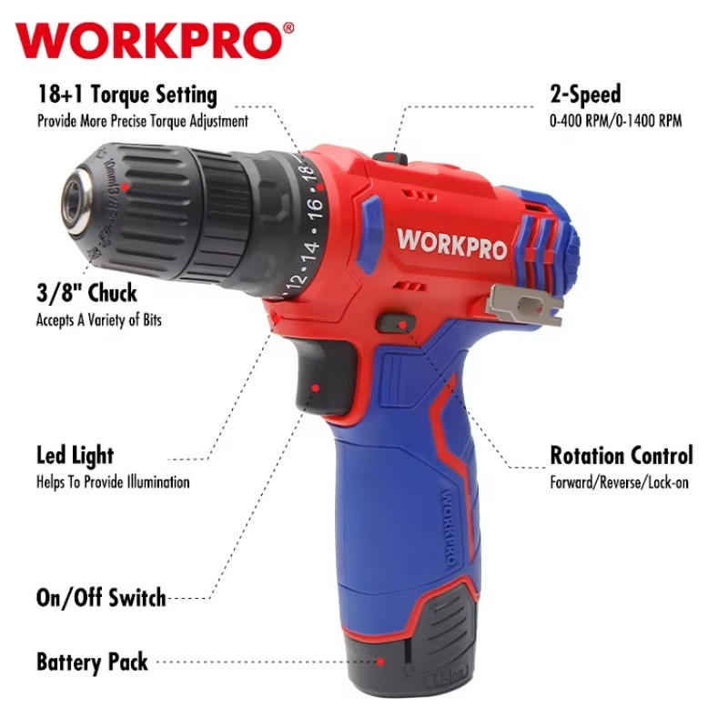 Аккумуляторная дрель 12В 10мм, – обзор и цена Power Tools Cordless
